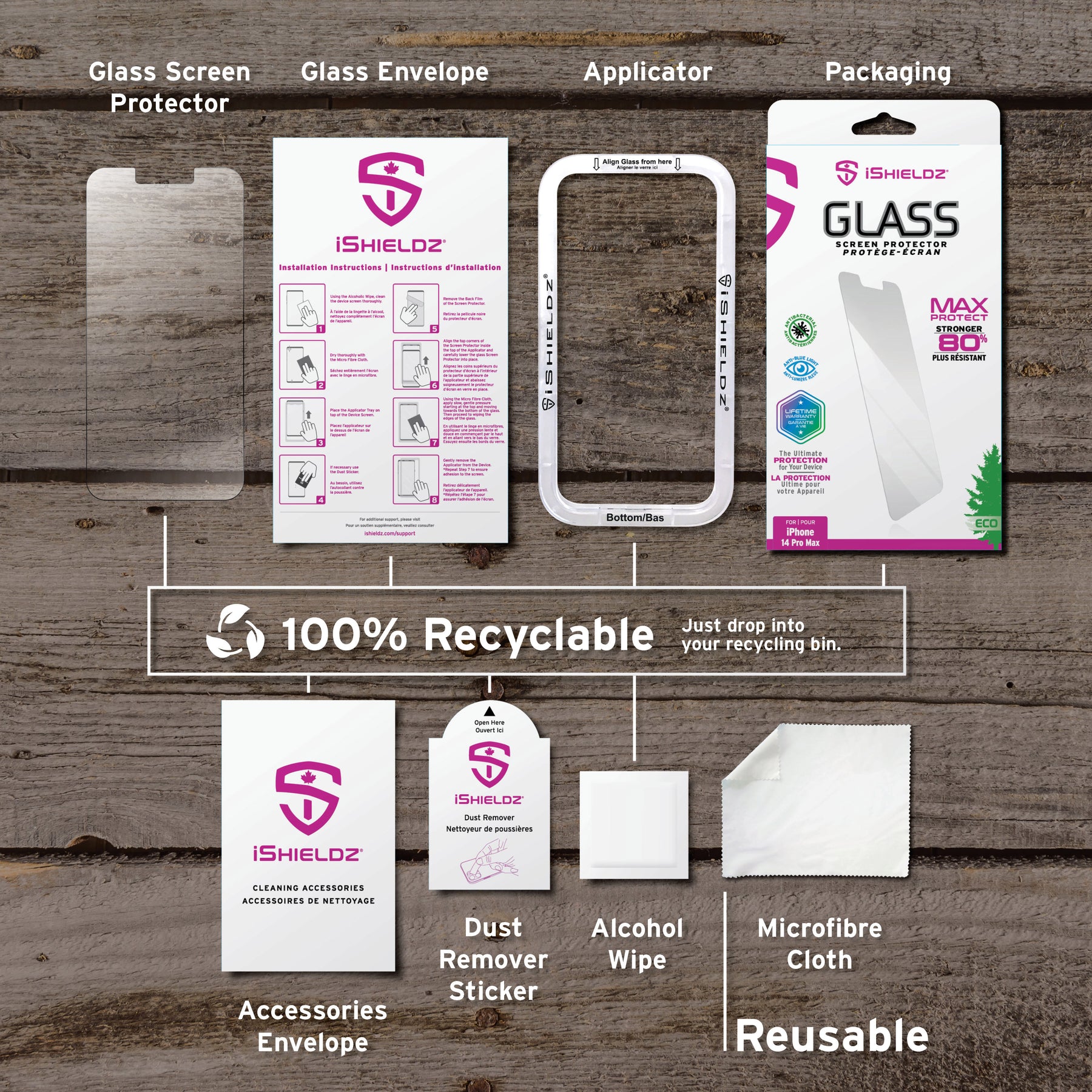 MAX PROTECT Glass Screen Protector for Apple iPhone